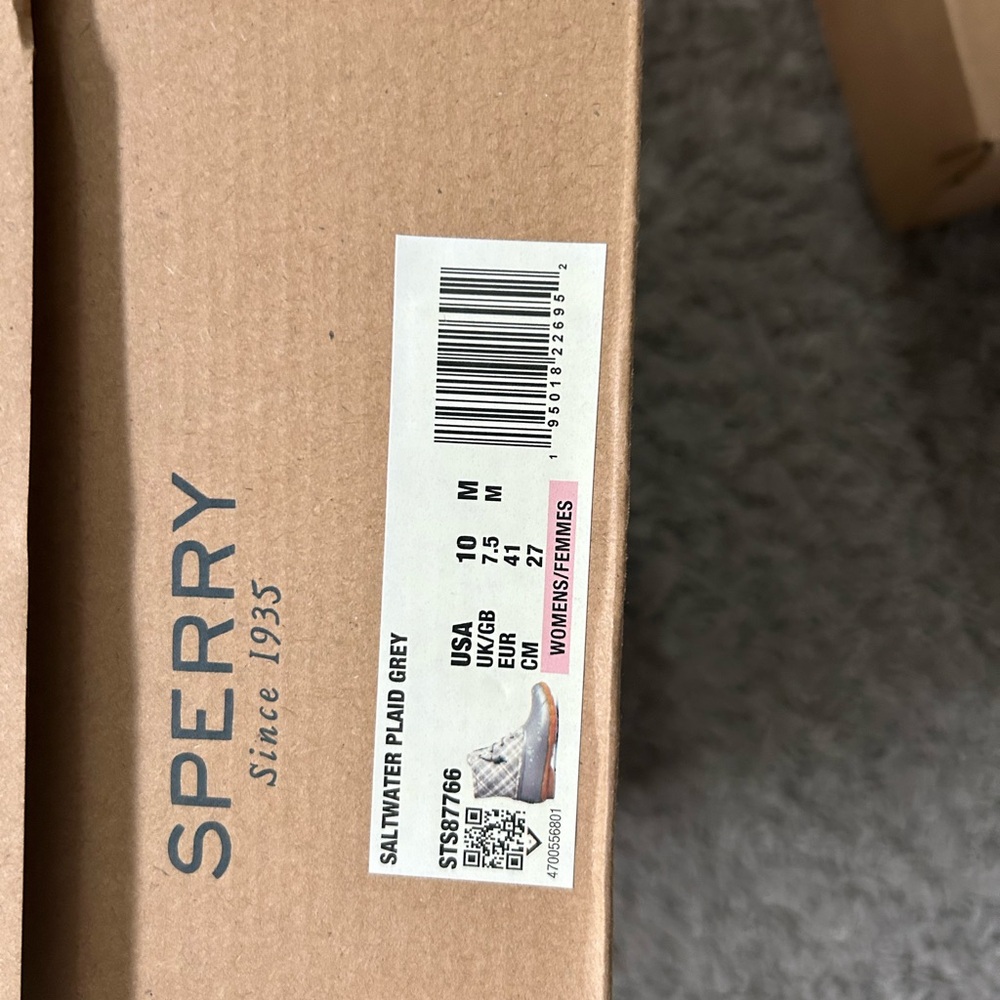 Sperry Saltwater Plaid Gray Boots - Picture 6 of 7
